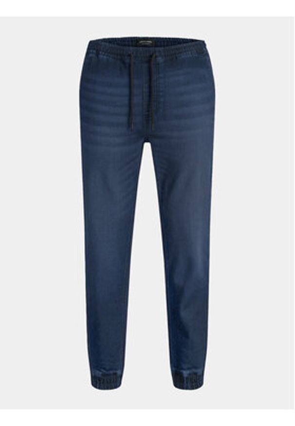 Jack & Jones Joggery Gordon 12249152 Granatowy Tapered Fit. Kolor: niebieski. Materiał: bawełna