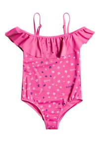 Roxy jednoczęściowy strój kąpielowy dziecięcy kolor fioletowy. Kolor: fioletowy #1