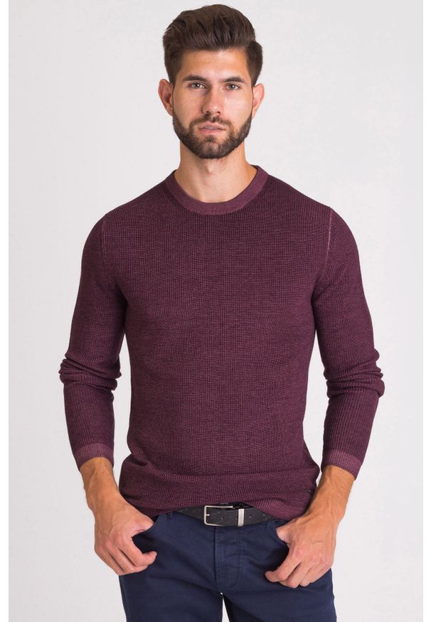 Joop! Collection - SWETER JOOP! COLLECTION. Materiał: bawełna. Wzór: aplikacja. Styl: klasyczny