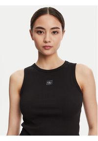 Calvin Klein Jeans Top LV047C201G Czarny Slim Fit. Kolor: czarny. Materiał: bawełna #3