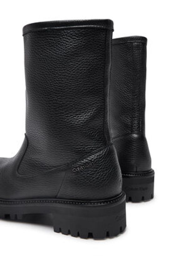 Calvin Klein Botki HW0HW02234 Czarny. Kolor: czarny. Materiał: skóra