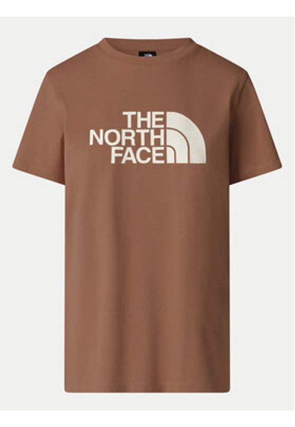The North Face T-Shirt Easy NF0A8A6G Brązowy Loose Fit. Kolor: brązowy. Materiał: bawełna