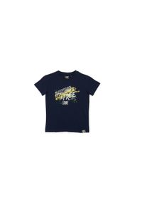 LEONE 1947 APPAREL - T-shirt z krótkim rękawem, nadrukiem Basic i logo. Kolor: niebieski. Długość rękawa: krótki rękaw. Długość: krótkie. Wzór: nadruk. Sport: joga i pilates