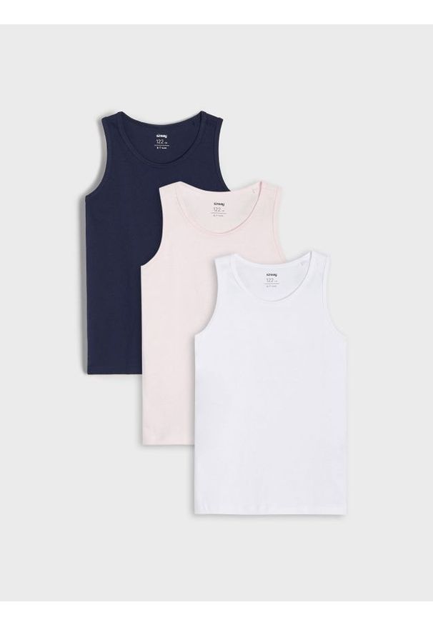 Sinsay - Koszulki 3 pack - wielobarwny. Długość rękawa: na ramiączkach