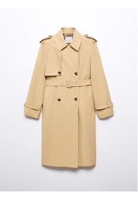 mango - Mango Trencz Fluid 57064393 Beżowy Regular Fit. Kolor: beżowy. Materiał: wiskoza, bawełna #4