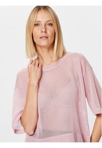 Sisley Sweter 1034M102Y Różowy Regular Fit. Kolor: różowy. Materiał: wiskoza #5
