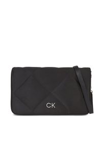 Calvin Klein Torebka Re-Lock Quilt Shoulder Bag-Satin K60K611300 Czarny. Kolor: czarny #1