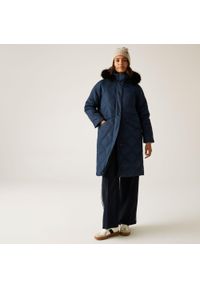 Regatta - Płaszcz damski zimowy ocieplany Freyla. Kolor: niebieski. Materiał: puch. Sezon: zima. Sport: turystyka piesza #1