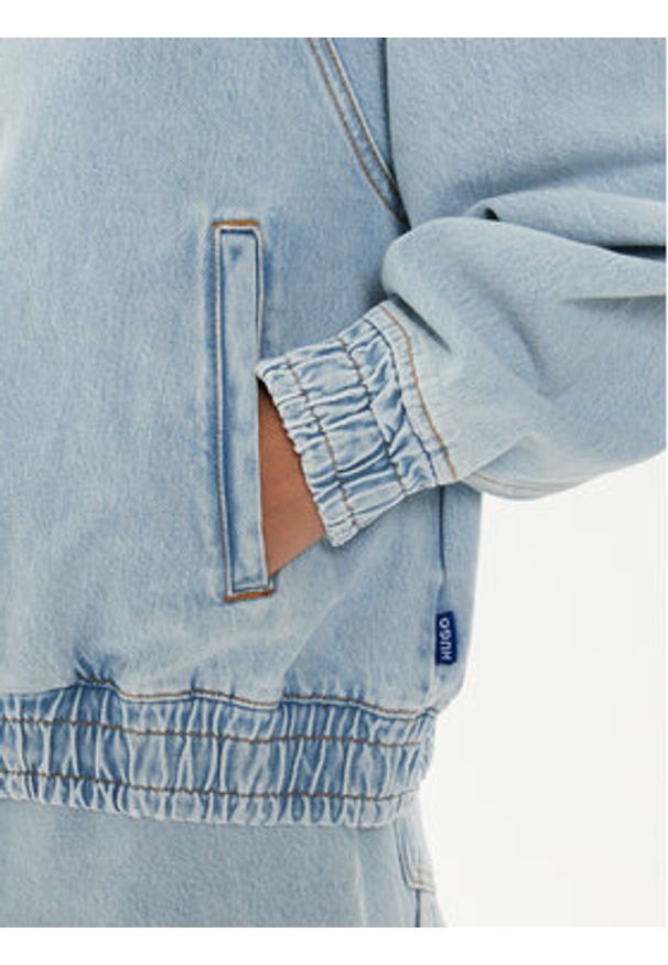 Hugo Kurtka jeansowa Gebari_B 50515762 Niebieski Relaxed Fit. Kolor: niebieski. Materiał: bawełna