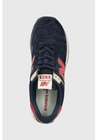 New Balance sneakersy zamszowe ML574PN2 kolor granatowy. Nosek buta: okrągły. Zapięcie: sznurówki. Kolor: niebieski. Materiał: zamsz. Model: New Balance 574 #5