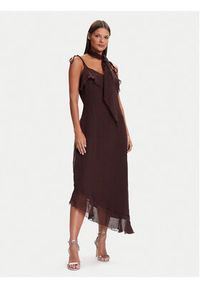 Vero Moda Sukienka koktajlowa Sabrina 10344471 Brązowy Regular Fit. Kolor: brązowy. Materiał: syntetyk. Styl: wizytowy #3