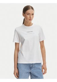 Calvin Klein Jeans T-Shirt Classic LV047C811G Biały Regular Fit. Kolor: biały. Materiał: bawełna #1
