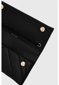 Patrizia Pepe kopertówka skórzana kolor czarny. Kolor: czarny. Materiał: skórzane. Rodzaj torebki: na ramię #5