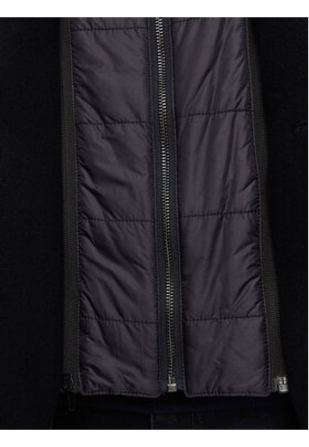 Hechter Paris Płaszcz wełniany 45014 142270 Granatowy Regular Fit. Kolor: niebieski. Materiał: wełna, syntetyk