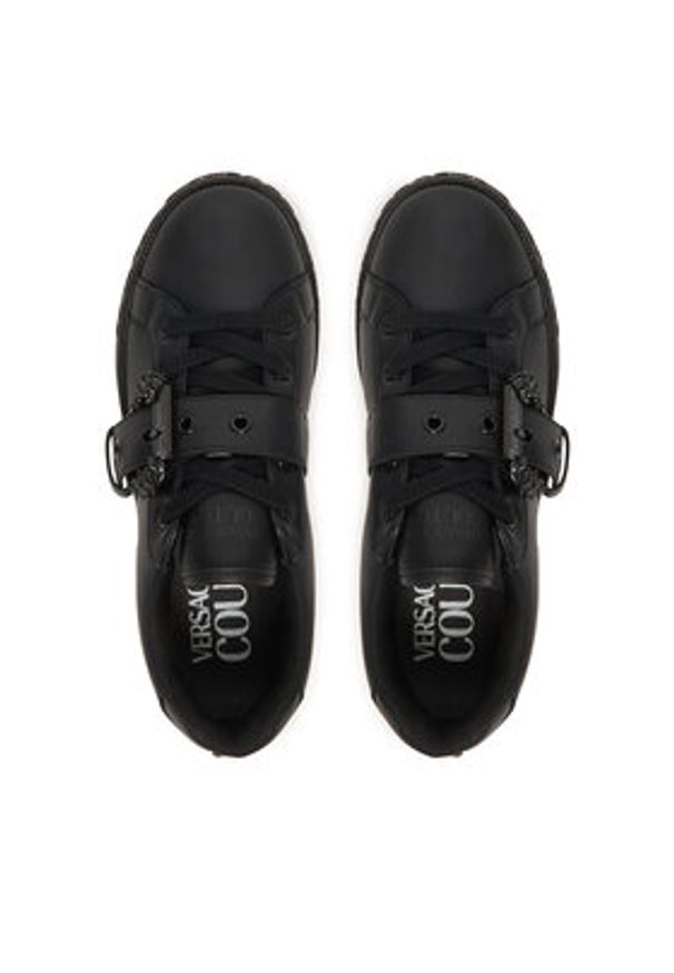 Versace Jeans Couture Sneakersy 80VA3SK9 ZPB75 899 Czarny. Kolor: czarny. Materiał: skóra