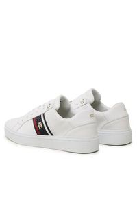 TOMMY HILFIGER - Tommy Hilfiger Sneakersy Corp Webbing FW0FW07379 Biały. Kolor: biały. Materiał: skóra