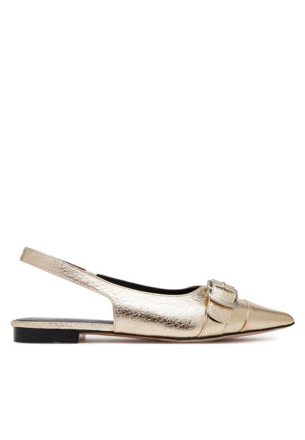Badura Baleriny HIBISCUS-LT593-911 Złoty. Kolor: złoty. Materiał: skóra
