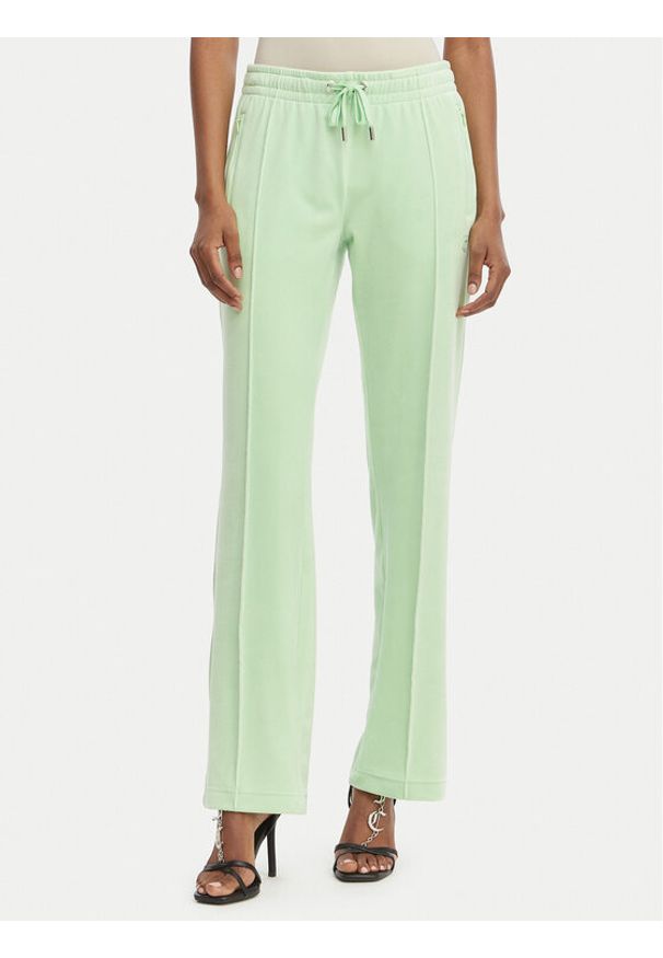 Juicy Couture Spodnie dresowe Tina JCWBJ126327 Zielony Straight Leg. Kolor: zielony. Materiał: syntetyk