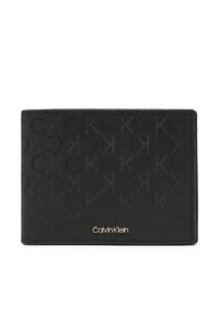 Calvin Klein Duży Portfel Męski Trifold 10Cc W/Coin K50K512684 Czarny. Kolor: czarny. Materiał: skóra