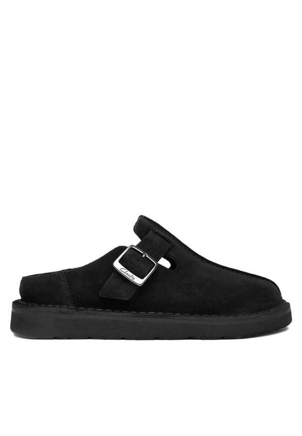 Clarks Klapki Solsbury Mule. 26184167 Czarny. Kolor: czarny. Materiał: zamsz, skóra
