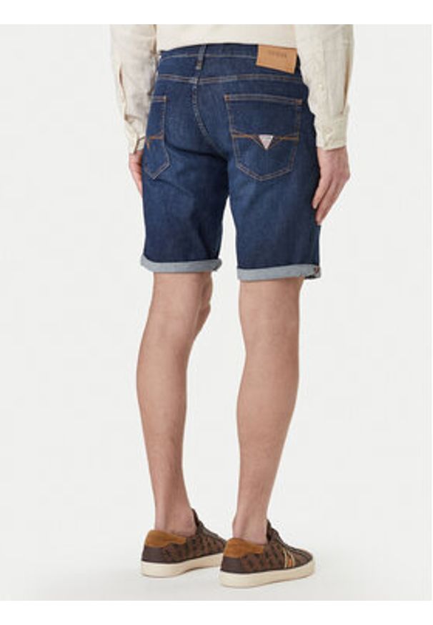 Guess Szorty jeansowe M6GD01 D0754 Niebieski Regular Fit. Kolor: niebieski. Materiał: bawełna