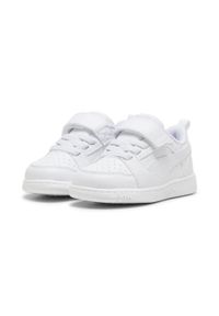Puma - Sneakersy PUMA Rebound V6 Lo dla małych dzieci PUMA White Cool Light Gray. Kolor: szary, biały, wielokolorowy. Szerokość cholewki: normalna. Sport: koszykówka