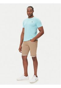 Petrol Industries Szorty jeansowe M-ROS-SHO005 Beżowy Slim Fit. Kolor: beżowy. Materiał: bawełna