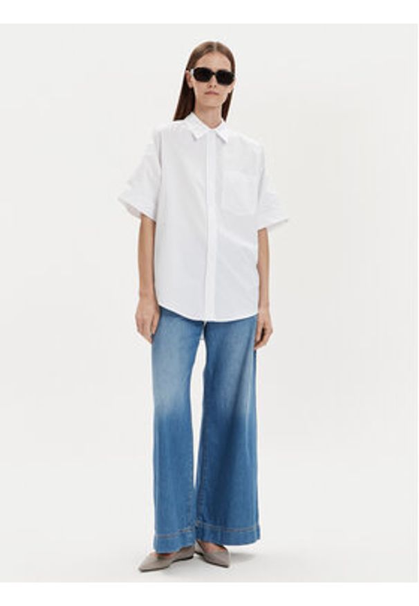Calvin Klein Koszula K20K206596 Biały Oversize. Kolor: biały. Materiał: syntetyk