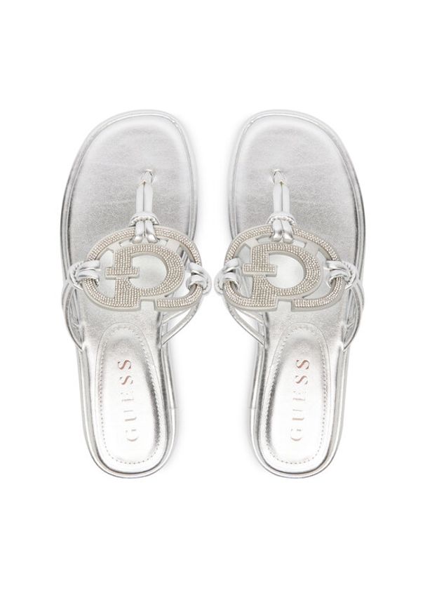 Guess Japonki FLJSM2 SAT21 Srebrny. Kolor: srebrny. Materiał: skóra