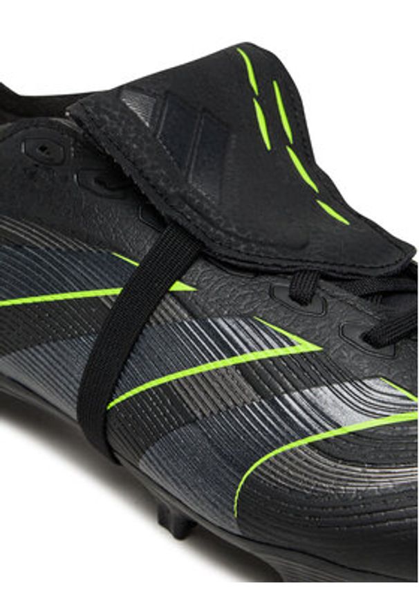 Adidas - adidas Buty do piłki nożnej Predator League Fold-Over Tongue JI1110 Czarny. Kolor: czarny. Materiał: skóra