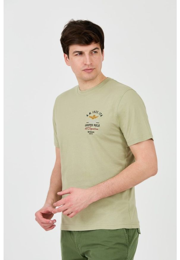 Aeronautica Militare - AERONAUTICA MILITARE Zielony t-shirt Short Sleeve. Kolor: zielony