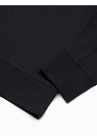 Ombre Clothing - Bluza męska bez kaptura z kieszonką - czarna V6 B1277 - XXL. Typ kołnierza: bez kaptura. Kolor: czarny. Materiał: bawełna #4