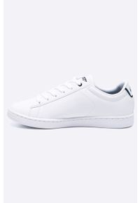 Lacoste - Buty dziecięce Carnaby. Nosek buta: okrągły. Zapięcie: sznurówki. Kolor: biały. Materiał: syntetyk, materiał, guma. Szerokość cholewki: normalna #4