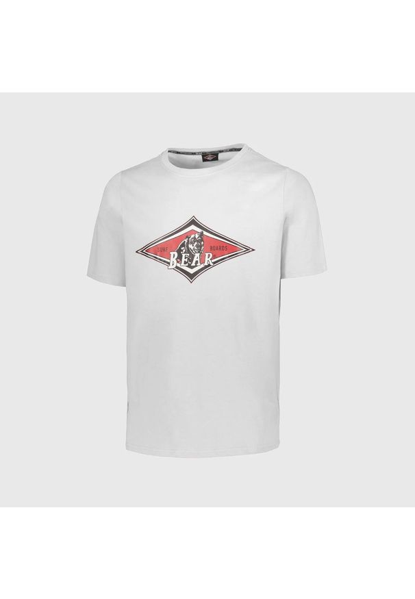 BEAR - Koszulka T-shirt Bear Big Logo biała. Kolor: biały. Sport: skateboard