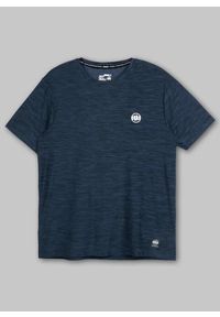 PITBULL - Pitbull Koszulka Casual Sport Small Logo Granatowa. Kolor: niebieski