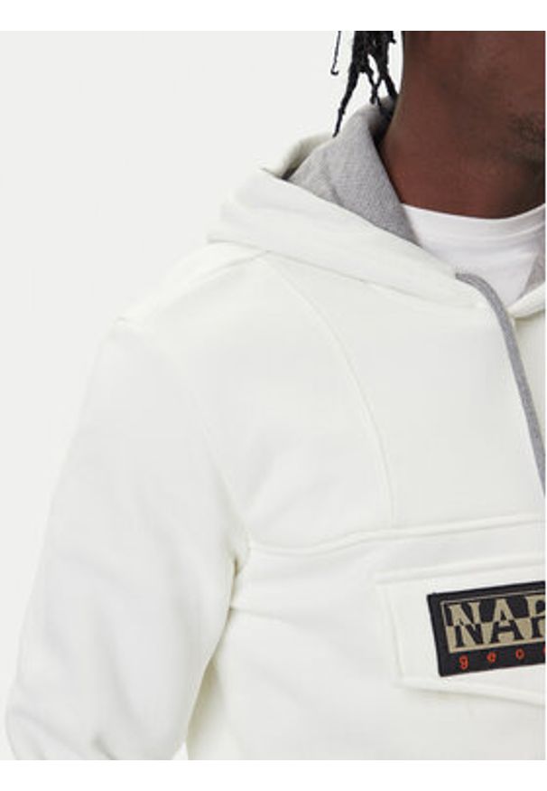 Napapijri Bluza Burgee Wint 4 NP0A892T Beżowy Regular Fit. Kolor: beżowy. Materiał: bawełna