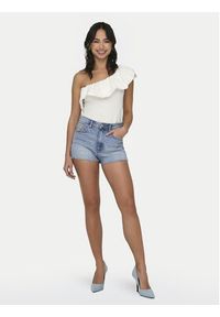 only - ONLY Bluzka Soffy 15320339 Biały Regular Fit. Kolor: biały. Materiał: bawełna