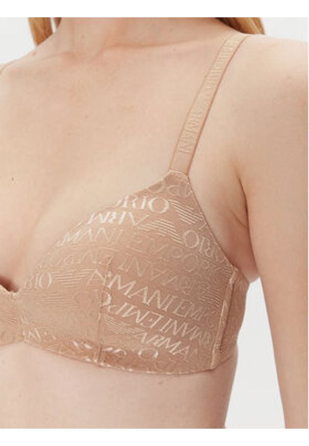 Emporio Armani Underwear Biustonosz bezfiszbinowy EW000444 AF10880 F6016 Beżowy. Kolor: beżowy. Materiał: syntetyk