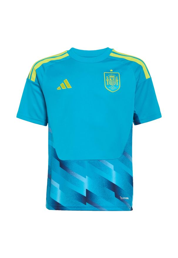 Adidas - Koszulka bramkarska Spain 26 Home Kids. Kolor: niebieski. Technologia: ClimaCool (Adidas). Sport: piłka nożna