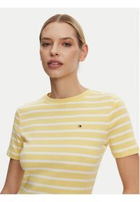 TOMMY HILFIGER - Tommy Hilfiger T-Shirt New Cody WW0WW40587 Żółty Slim Fit. Kolor: żółty. Materiał: bawełna