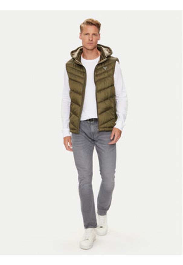 Guess Bezrękawnik M4YN21 WG9P2 Zielony Regular Fit. Kolor: zielony. Materiał: syntetyk. Długość rękawa: bez rękawów