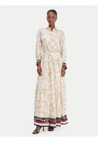 Marciano Guess Sukienka koszulowa 6RGK33 7439A Écru Regular Fit. Materiał: wiskoza. Typ sukienki: koszulowe #1