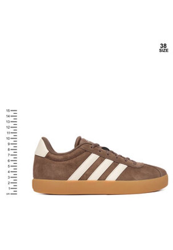 Adidas - adidas Sneakersy Vl Court 3.0 KJ1801 Brązowy. Kolor: brązowy. Materiał: skóra, zamsz