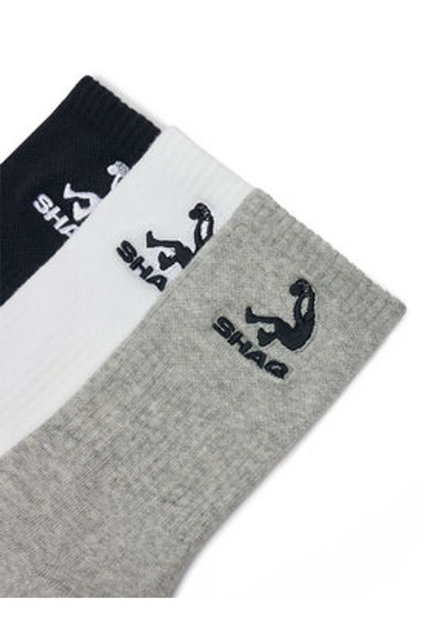 Shaq Zestaw 3 par niskich skarpet unisex AS_SHQ_H_001W_SS25 (3-PACK) Kolorowy. Materiał: materiał, bawełna. Wzór: kolorowy