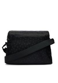 TOMMY HILFIGER - Tommy Hilfiger Saszetka Th Nylon Jacquard Satchel AM0AM14404 Czarny. Kolor: czarny. Materiał: materiał #3