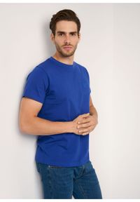 Ochnik - T-shirt męski. Kolor: niebieski. Materiał: bawełna #4