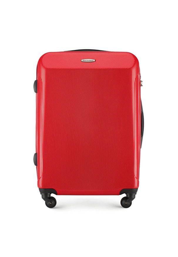 Wittchen - Średnia walizka z polikarbonu prosta. Kolor: czerwony. Materiał: guma. Styl: elegancki