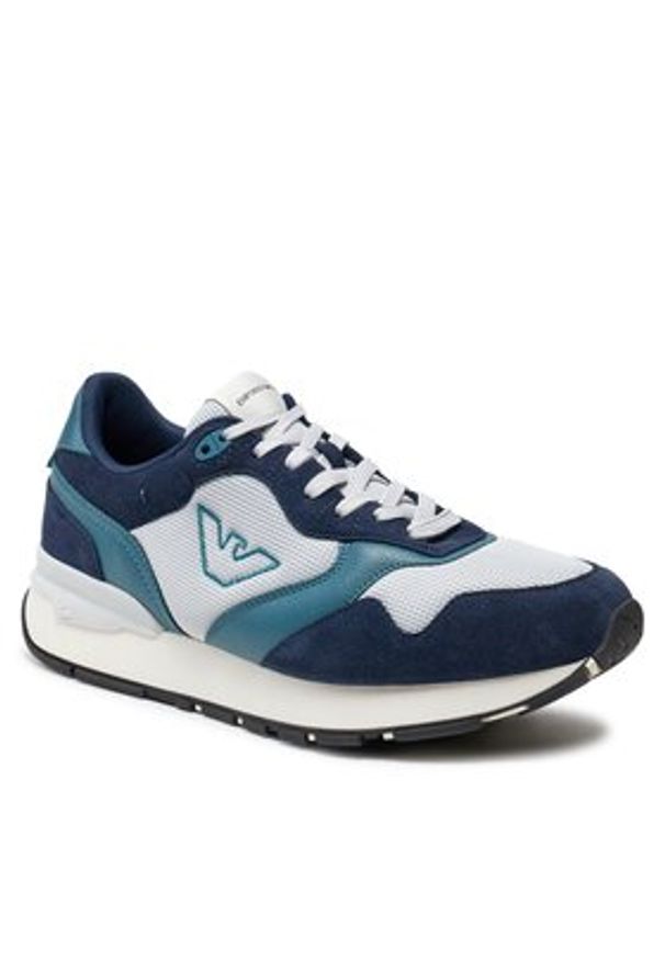 Emporio Armani Sneakersy X4X642 XN951 T834 Granatowy. Kolor: niebieski. Materiał: materiał
