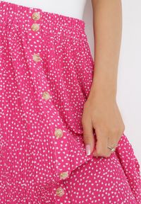 Born2be - Fuksjowa Plisowana Spódnica Maxi z Wiskozy Marano. Kolor: różowy. Materiał: wiskoza #3