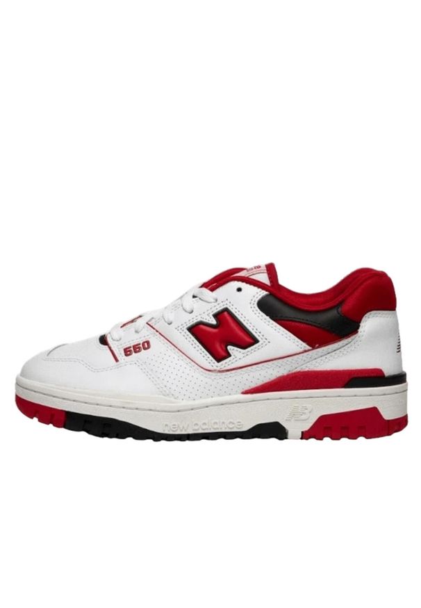 Buty do chodzenia dla dorosłych New Balance 550 White Red. Kolor: biały. Sport: turystyka piesza
